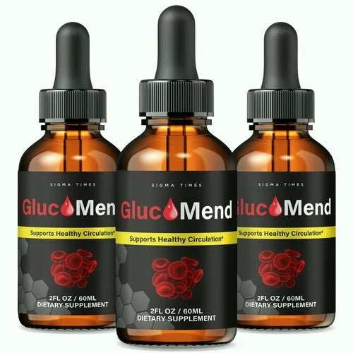 (3 Pack) GlucoMend Blood Support - Gluco Mend Liquid Drops For Circulation - Wholesale Rabbits