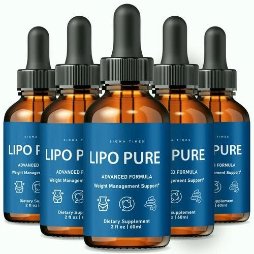 (5 Pack) Lipo Pure Drops - LipoPure Liquid Formula for Healthy Weight Loss - Wholesale Rabbits