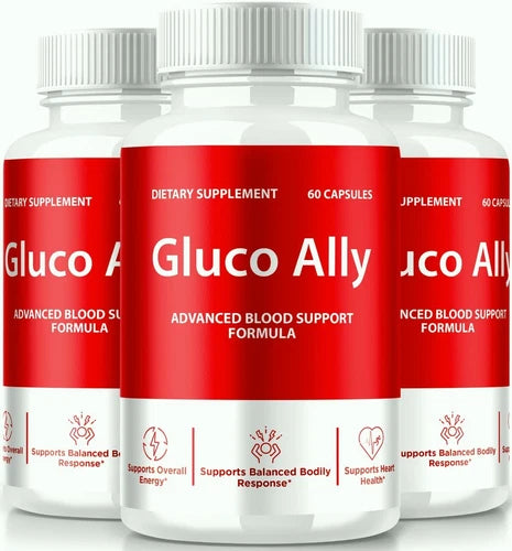 (3 Pack) Gluco Ally Blood Support Capsules for Managing Blood Levels