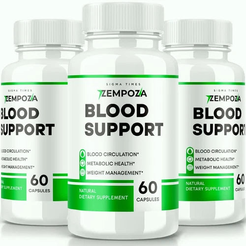 (3 Pack) Zempoza Blood Support Pills for Healthy Blood Sugar and Pressure Levels