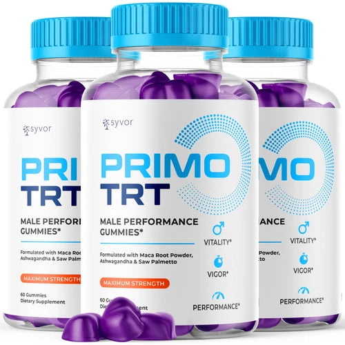 Primo TRT Men's Gummies Advanced Pro Formula Chewable Supplement 180 Gummies