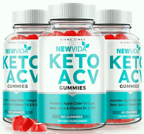 (3 Pack) New Vida Keto + ACV Weight Loss Gummies to Help Burn Fat for Energy