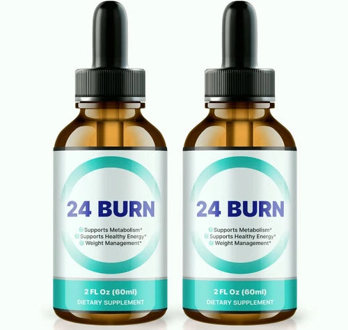 (2 Pack) 24 Burn Weight Loss Drops for Burning Excess Fat & Boosting Energy