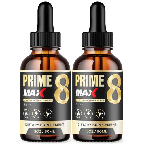 (2 Pack) Prime 8 Max Drops for Men Advanced Vitamin Max Supplement 60 Servings