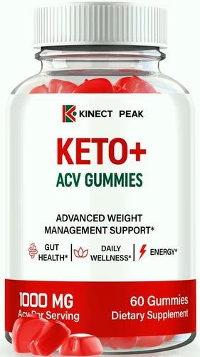 Kinect Peak Keto+ ACV Gummies, Weight Loss Gummy to Burn Fat for Energy 60ct