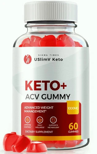 USlimV Keto + ACV Gummy, USlimV Keto Gummies for Weight loss & Wellness 60ct