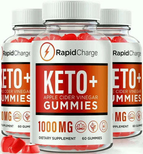 (3 Pack) RapidCharge Keto ACV Gummies, Rapid Charge for Weight Loss & Energy