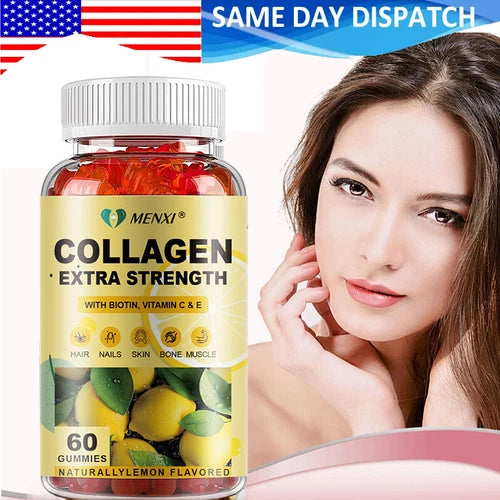 Collagen Gummies with Vitamin C, E, Zinc & Biotin for Skin, Joints, Hair & Nails