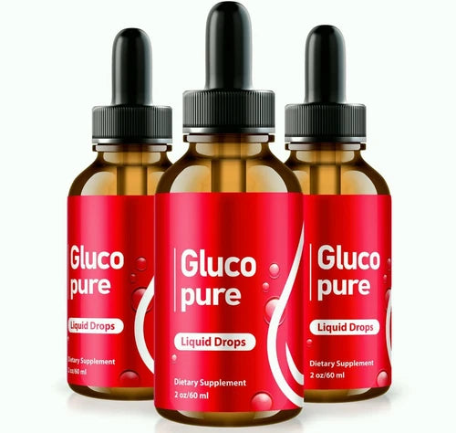 (3 Pack) Gluco Pure Liquid Drops, GlucoPure Blood Sugar & Pressure Support