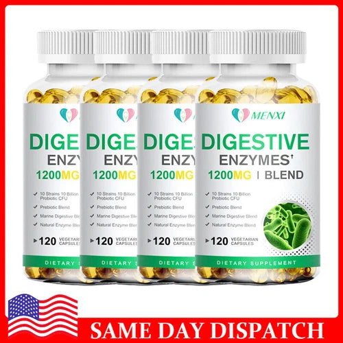120 Digestive Enzymes w/ Prebiotic & Probiotics , Constipation& Bloating Relief