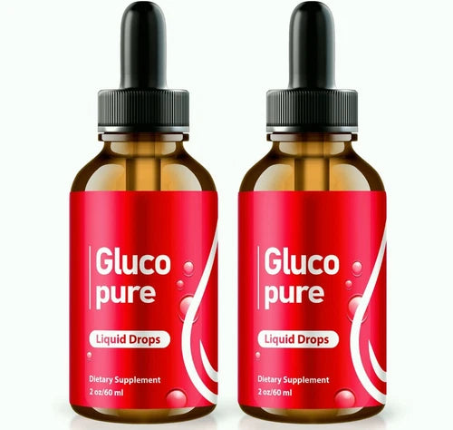 (2 Pack) Gluco Pure Liquid Drops, GlucoPure Blood Sugar & Pressure Support