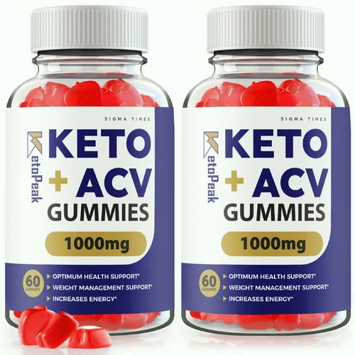 (2 Pack) KetoPeak Keto + ACV Gummies for Advanced Weight Management Support