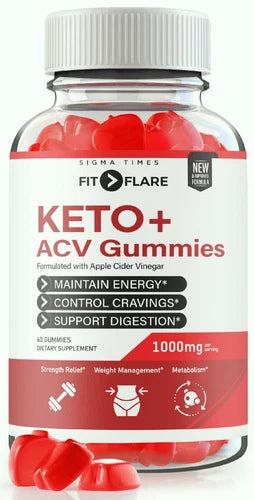 Fit Flare Keto + ACV Wellness Support Gummies for Advanced Weight Loss 60ct