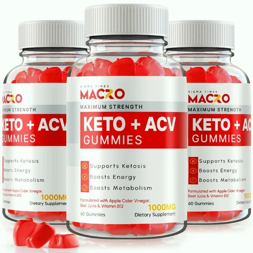 (3 Pack) Macro Keto ACV Gummies to Boost Weight Loss and Energy Levels