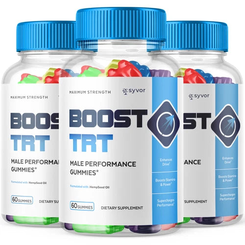(3 Pack) Boost TRT Male Gummys Advanced Boost TRT Vitamin Supplement 180 Gummies