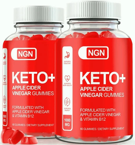 (2 Pack) NGN Keto + ACV Advanced Weight Loss Gummies to Burn Fat for Energy
