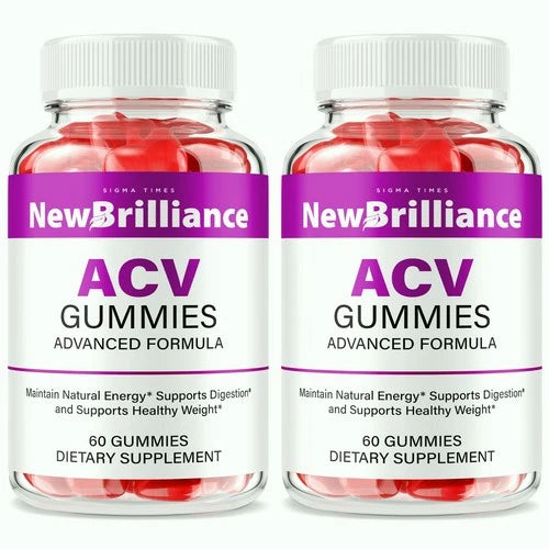 (2 Pack) New Brilliance Keto ACV Gummies - Fat-Burning Formula for Weight Loss