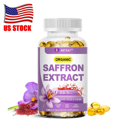 Pure Saffron Extract 88.5mg - Mood Support & Healthy Weight Loss 120 Capsules