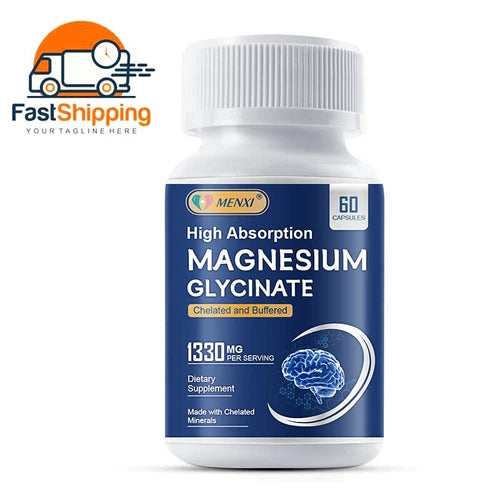 Magnesium Glycinate 1330mg - 60 Capsules Support Women Health better balance