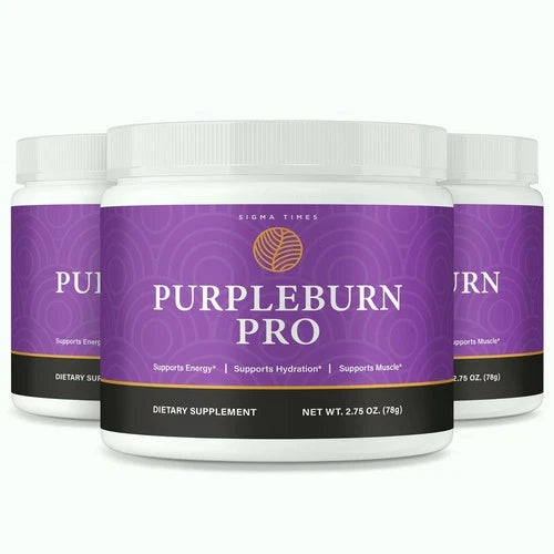 (3 Pack) Purple Burn Pro Powder, PurpleBurn Pro Fat Burner for Weight Loss