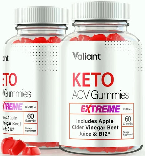 (2 Pack) Valiant Keto ACV Gummies Extreme, Weight Loss Gummy for Burning Fat