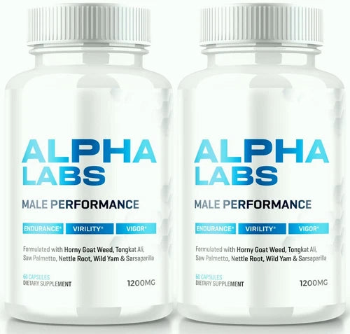 (2 Pack) Alpha Labs Male Health Pills to Boost T-Levels for Intimate Drive