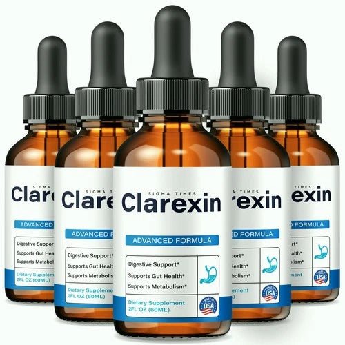 (5 Pack) Clarexin Drops - Detox and Cleanse Formula for Gut Health Support - Wholesale Rabbits