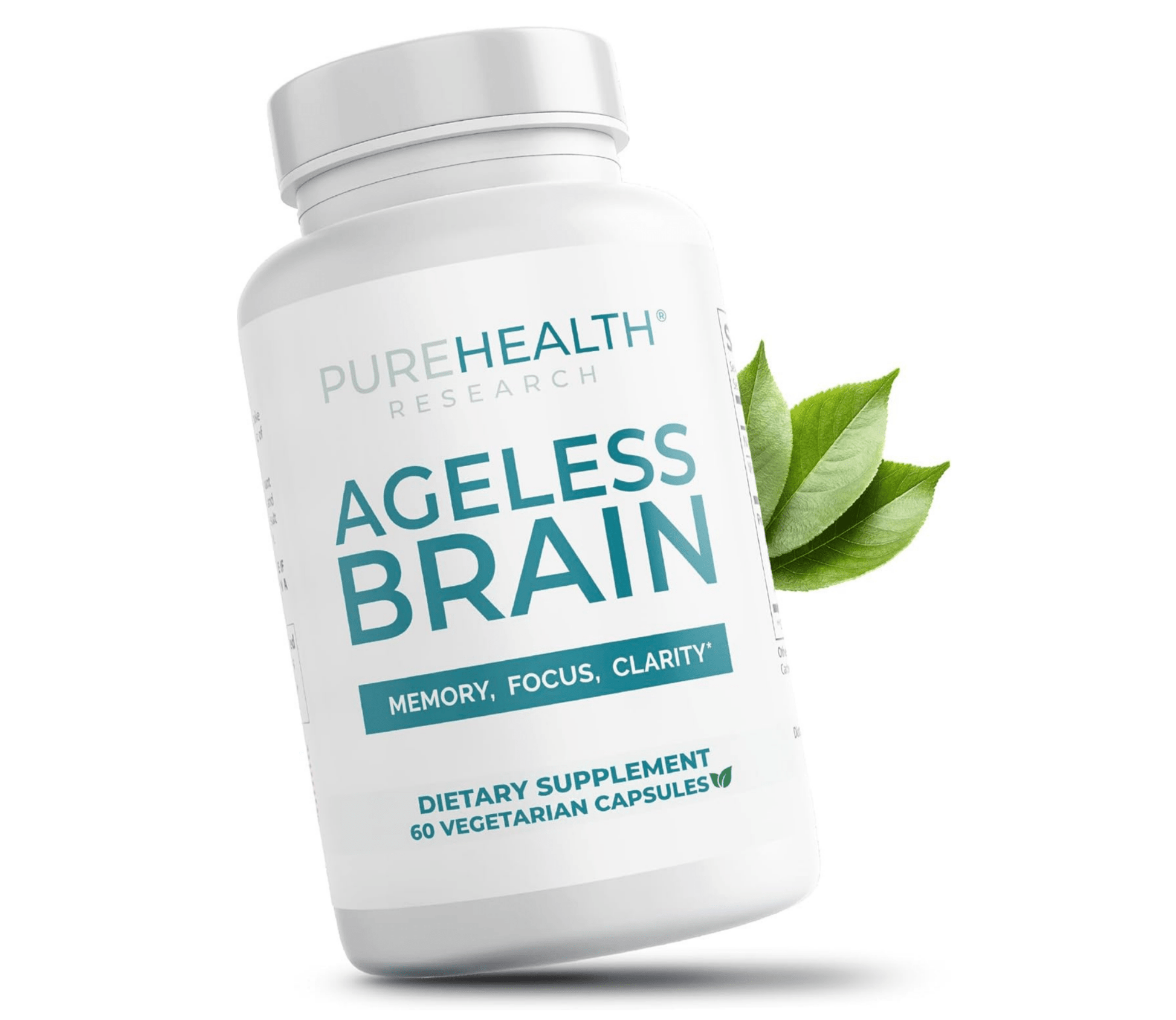 Ageless Brain Supplements for Memory and Focus - Nootropic Brain Health Supplement for Adults - with Bacopa Monieri, Alpha GPC, L - Tyrosine, Vitamin B6, Niacin & More, 60 Capsules - Wholesale Rabbits