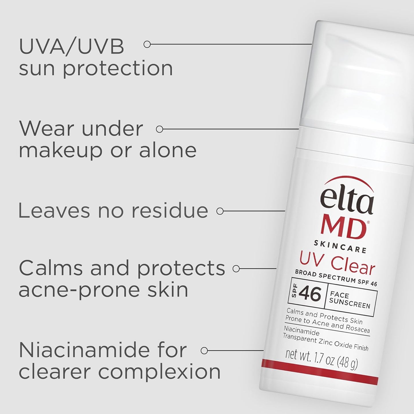 EltaMD UV Clear Face Sunscreen SPF 46, Oil - Free Sunscreen with Zinc Oxide, Dermatologist Recommended - Wholesale Rabbits