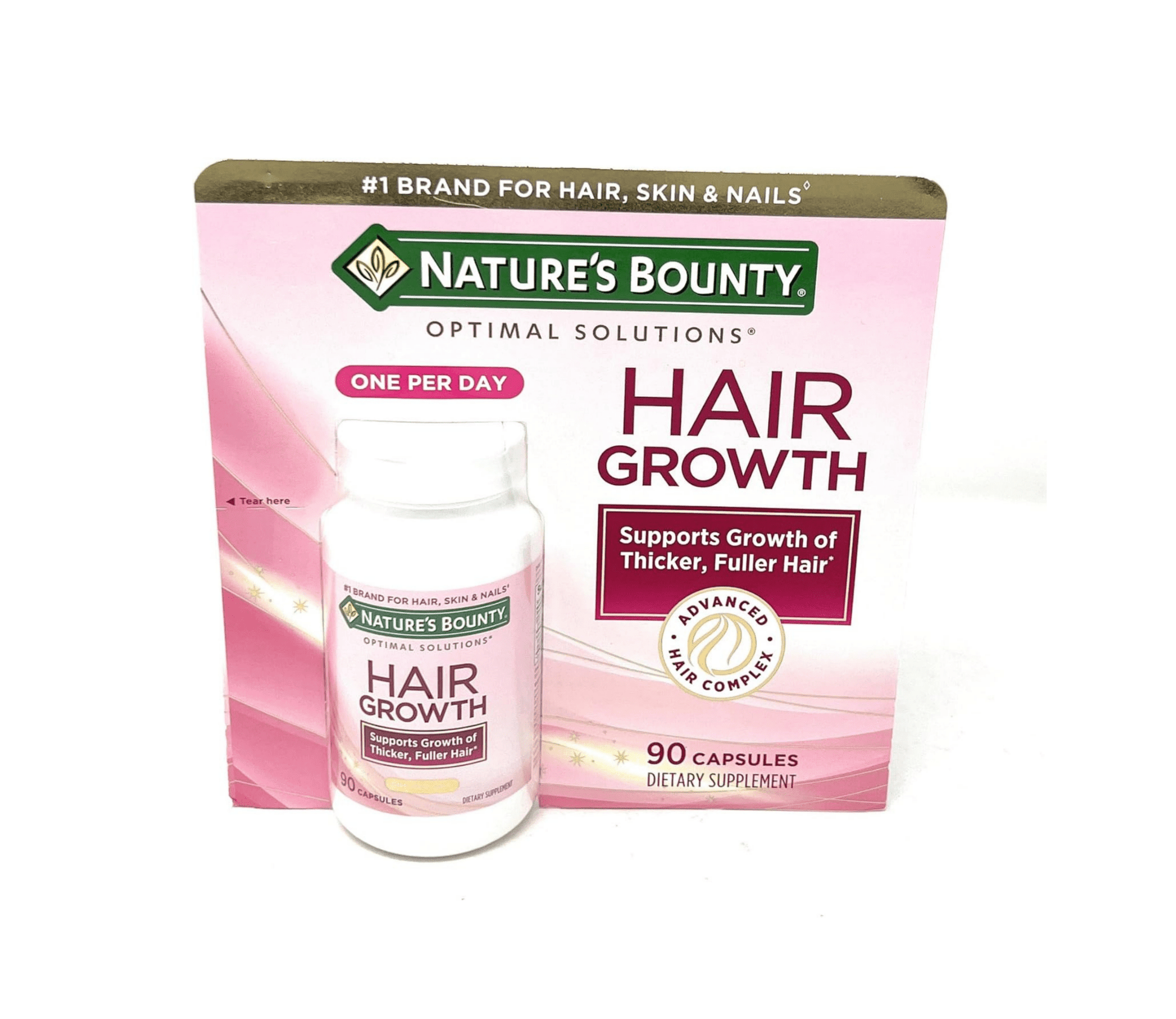 Nature's Bounty Hair Growth Supplement, 1 Per Day, Clinically Shown to Support Thicker, Fuller Hair, with Biotin, Silicon & Arginine, 90 Capsules - Wholesale Rabbits