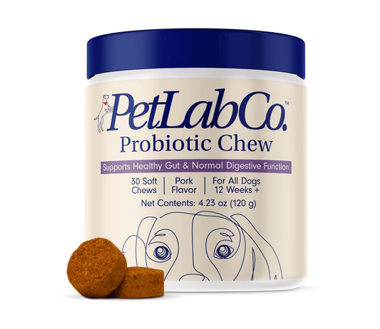 PetLab Co. Probiotics for Dogs, Support Gut Health, Occasional Diarrhea, Digestive Health & Seasonal Allergies - Pork Flavor - 30 Soft Chews - Packaging May Vary - Wholesale Rabbits