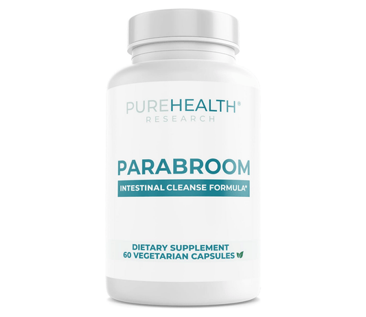 PUREHEALTH RESEARCH Parabroom - Gut Cleanse & Health Supplement - with Black Walnut, Sweet Wormwood Powder, Turmeric Extract, Olive Leaf, Garlic & Onion - Digestive Support for Women & Men 60 Capsules - Wholesale Rabbits