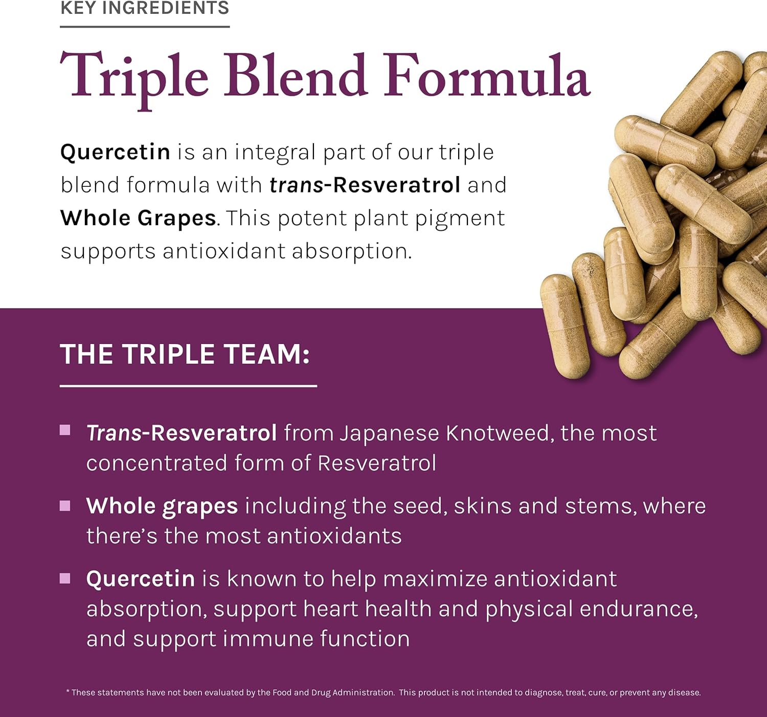 Reserveage Beauty, Resveratrol 500 mg with Pterostilbene, Antioxidant Supplement for Immune Support & Heart Health, Supports Healthy Aging, Paleo, Keto, 60 Capsules (60 Servings) - Wholesale Rabbits