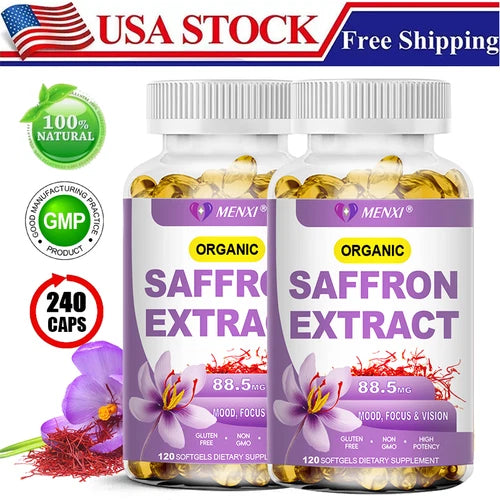 Extra Strength Saffron Extract Pills for Weight Loss, Eye Health and Mood 88.5mg