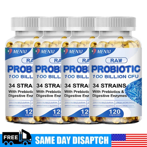 Probiotics 100 Billion CFU per Serving, 34 Strains, Prebiotics, Immune,Digestive