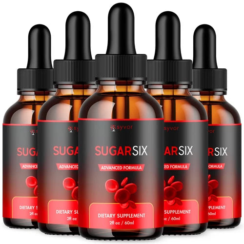 (5 Pack) Sugar Six Blood Support Drops Advanced Vitamin Supplement 120 Servings