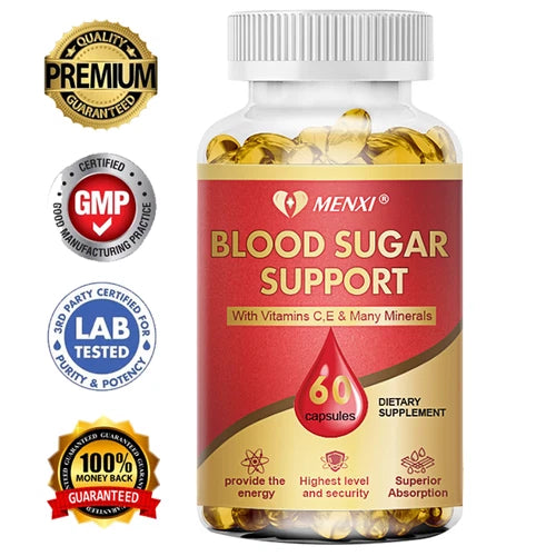 Natural MENXI Blood Sugar Health Support Formula - 60 Capsules High Potency