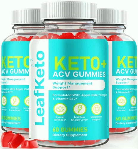 (3 Pack) Leaf Keto ACV Gummies for Advanced Weight Loss, Fat Burning & Energy