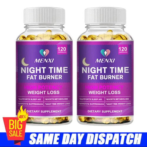 Night Time Fat Burner Supplement High Potency Weight Loss Diet 240 Pills
