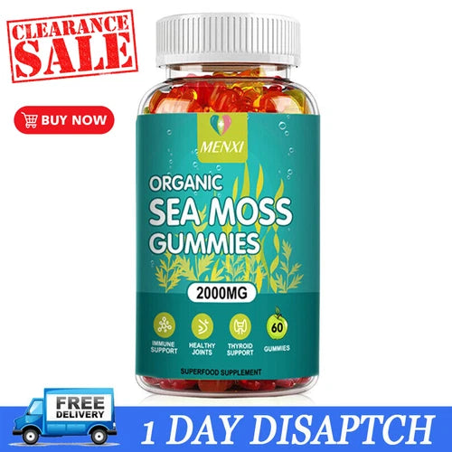 2000mg Organic Sea Moss Gummies-Apple Cider Vinegar, Immune Digestive Health