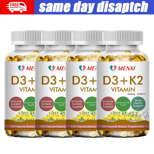 Vitamin K2 & D3 Vitamin Supplement with BioPerine, Boost Immunity & Heart Health