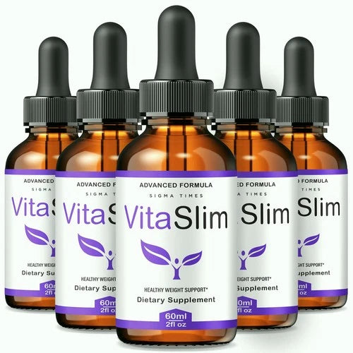 (5 Pack) VitaSlim Drops, Vita Slim Fat-Burner Formula for Weight Loss