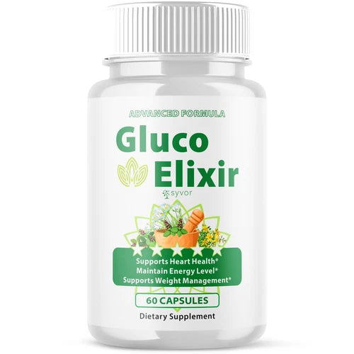 (1 Pack) Gluco Elixir Blood Advanced Support Glycogen Supplement 60 Capsules