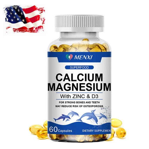 MENXI Calcium Magnesium Zinc with Vitamin D3 Supplement For Bone Muscle Health
