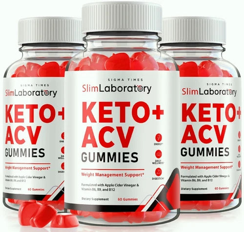 (3 Pack) SlimLaboratory Keto + ACV Gummies to Boost Ketosis for Weight Loss