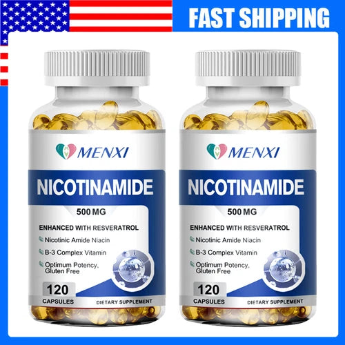 NAD Supplement for Anti-Aging Energy Focus & Nicotinamide Plus Resveratrol 240PC