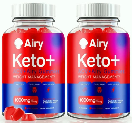 (2 Pack) Airy Keto + ACV Advanced Weight Loss Gummies to Burn Fat for Energy