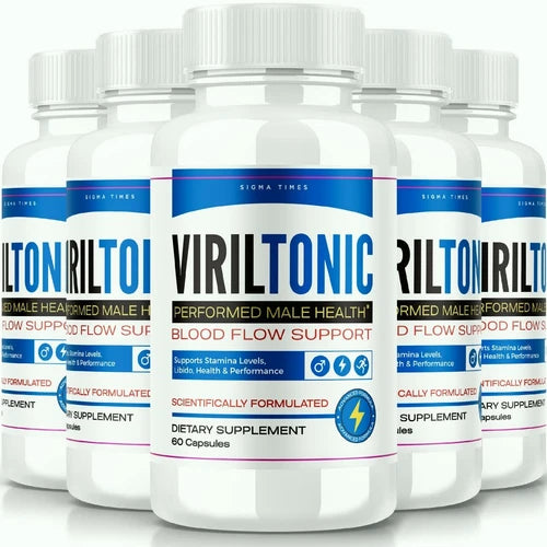 (5 Pack) VirilTonic for Men, VirilTonic blood flow Support Capsules