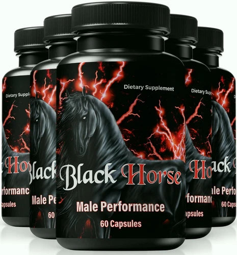 (5 Pack) Black Horse Pills for Men ed, BlackHorse to Boost Energy & Vitality
