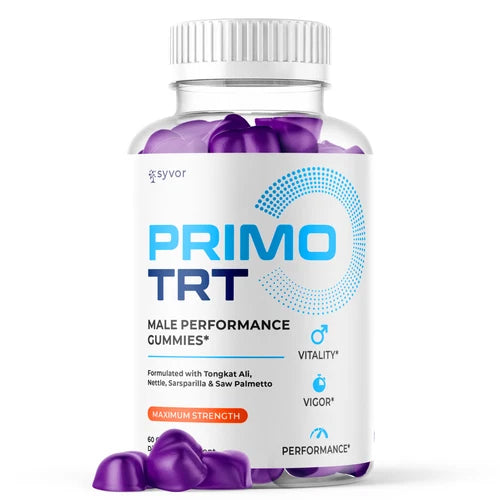 Primo TRT Men's Gummies Advanced Pro Formula Chewable Supplement 60 Gummies